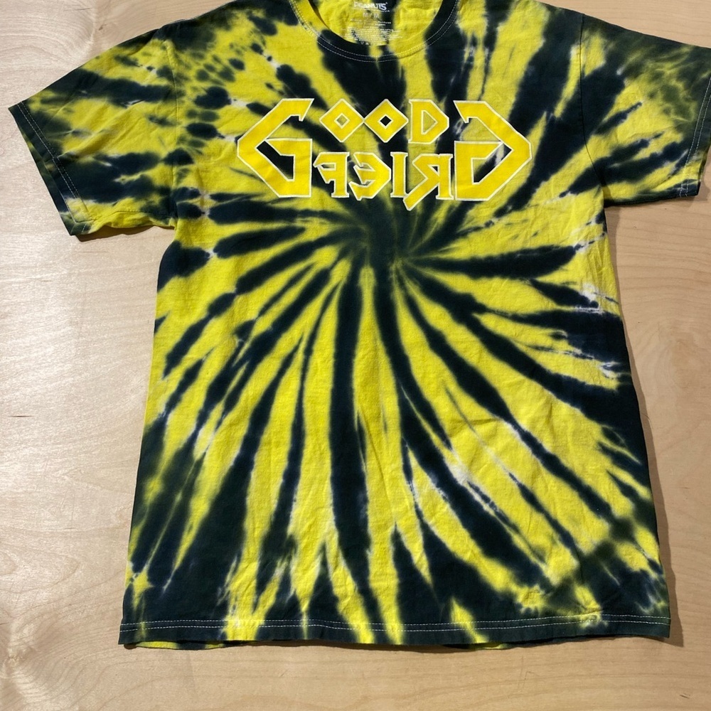 Peanuts Tie-Dye T-Shirt - Yellow and Black Size Medium (LP)